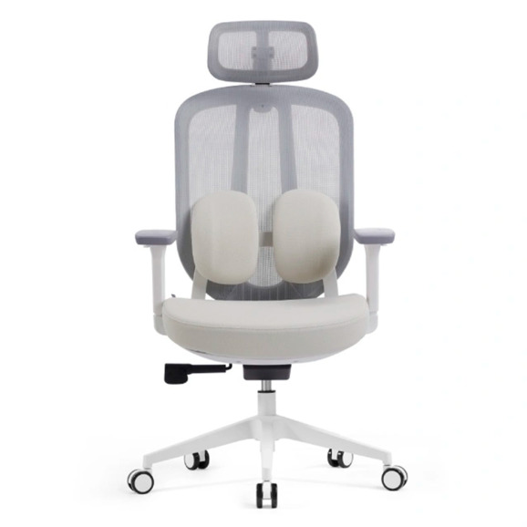 Офисное поворотное кресло Sparx fx-18 pillow white, бежевый - фото 5