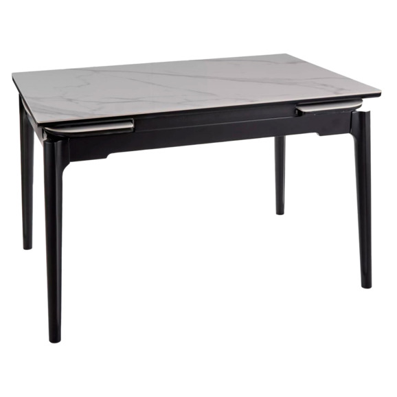 Стол обеденный Habitat, белый лак, черный - фото 1