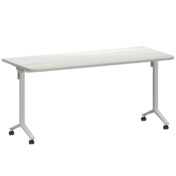 Фотография товара Стол мобильный складной радиусный, сосна винтер, белый, 25 мм, 160*70 от компании ChiedoCover.