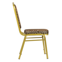 Классический стул Хит 25мм - золото, тёмно-коричневый арш