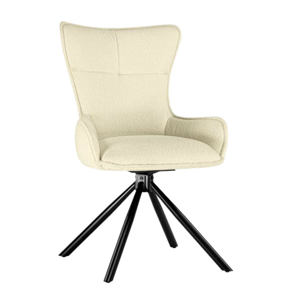 Стул на металлокаркасе Chicago cream / black Стул на металлокаркасе Chicago cream / black - фото 1