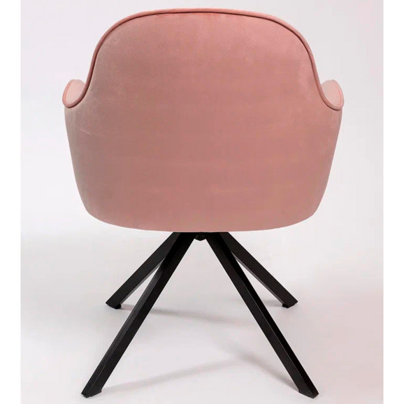 Кресло Сета, пирамида, поворотное основание, розовый, черный, велюр - фото 5