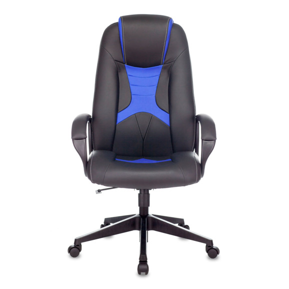 Кресло игровое TopChairs ST-CYBER 8, черный/ синий экокожа, крестовина пластик - фото 2