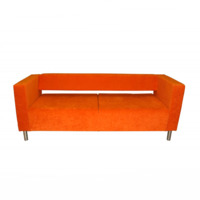Фотография Диван Гидес трехместный, велюр Вельвет, оранжевый Фотография товара Диван Гидес трехместный, велюр Вельвет, оранжевый от компании ChiedoCover.