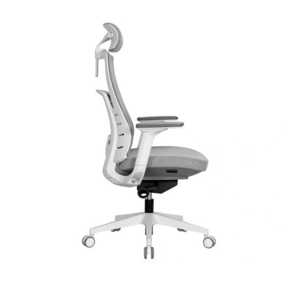 Офисное поворотное кресло Sparx ft-6 raze white / grey, mesh / fabric , светло-серый - фото 3