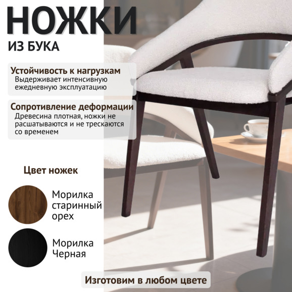 Стул Монти, шенилл Медисон 02, венге - фото 4