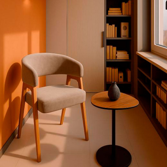 Деревянный стул Невада 1 ткань 231 / светлое дерево - фото 7