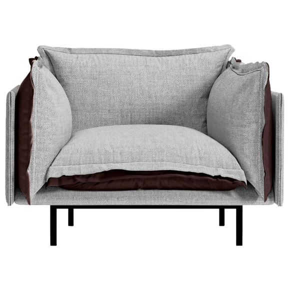 Кресло Barcelona, серый, коричневый - фото 2