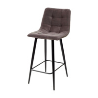 Настоящее фото товара Полубарный недорогой стул Chilli Q, графит велюр/ черный каркас, произведённого компанией ChiedoCover