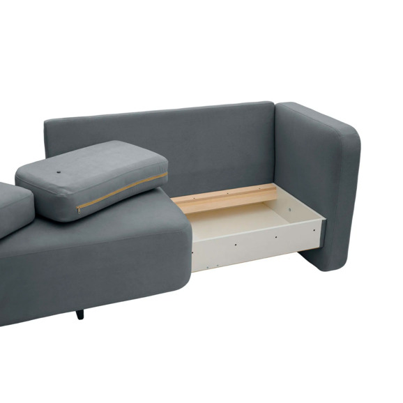 Кушетка-диван Хьюст-1, темно-серый - фото 6