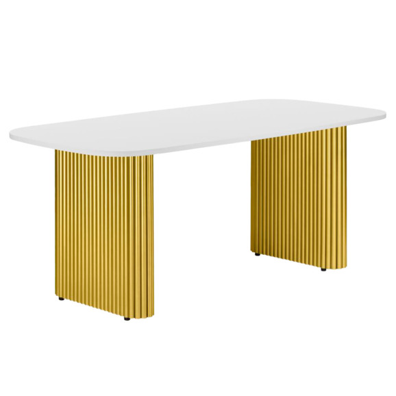 Бавария B 160 х 90 белая пленка шагрень / золото Бавария B 160 х 90 белая пленка шагрень / золото - фото 1