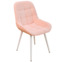 Настоящее фото товара Стул Мускус, металл круглый профиль, букле, розовый, белый, произведённого компанией ChiedoCover