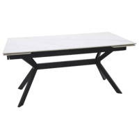 Настоящее фото товара Стол обеденный Whisper, белый, черный, произведённого компанией ChiedoCover