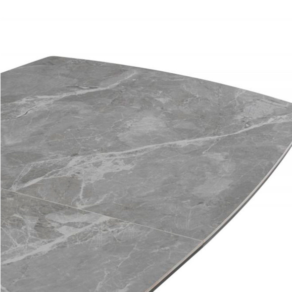 Керамический стол Риполь 140(180)х80 larka grey / черный - фото 7