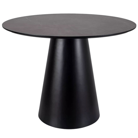 Стол обеденный Decimal, эффект серого мрамора, черный Стол обеденный Decimal, эффект серого мрамора, черный - фото 1