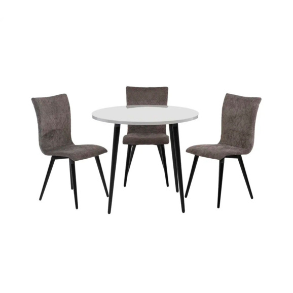 Стол серый, круглый - фото 3