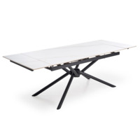 Фотография Стол обеденный Retort, раскладной, белый мрамор, черный Фотография товара Стол обеденный Retort, раскладной, белый мрамор, черный от компании ChiedoCover.