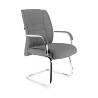 Фотография Кресло для посетителей Kent CF, экокожа, серый от производителя ChiedoCover, картинка продукции, реальное фото товара Настоящее фото товара Кресло для посетителей Kent CF, экокожа, серый, произведённого компанией ChiedoCover