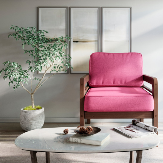 Кресло Эмма, розовое - фото 5