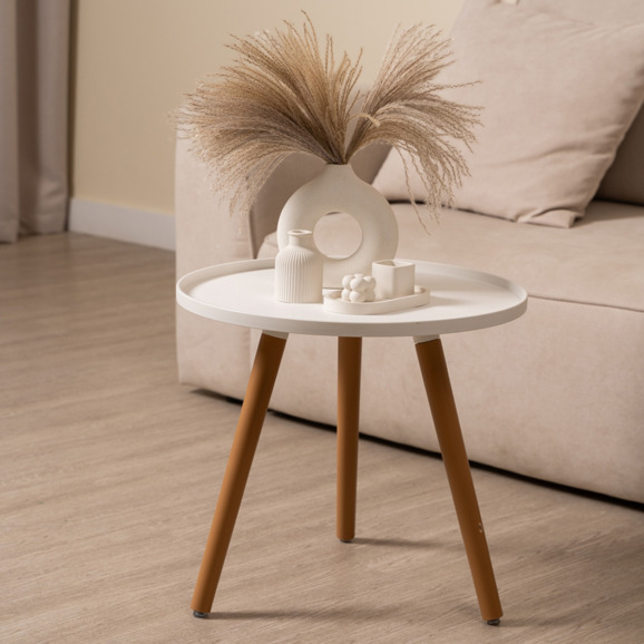 Стол журнальный Alvi, белый, бежевый - фото 5