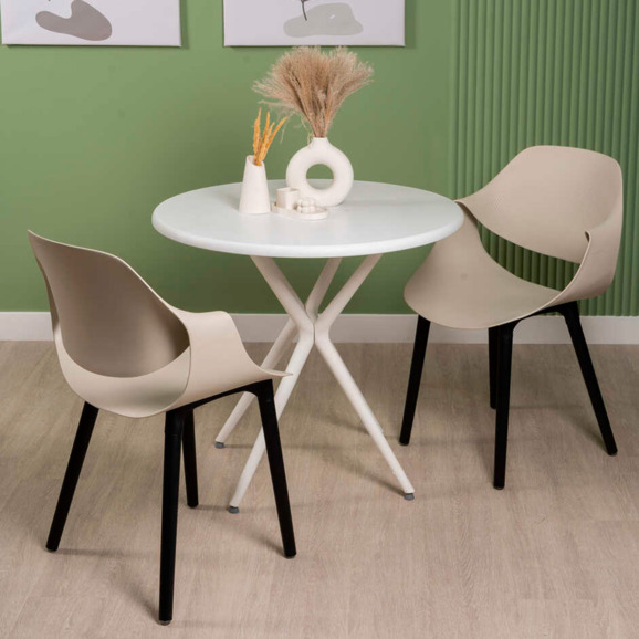 Стул Quill, светло-бежевый, черный - фото 3