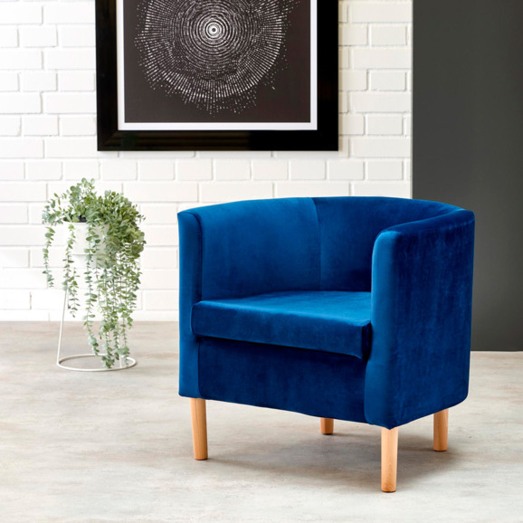 Кресло для отдыха Nest, синий, натуральный Кресло для отдыха Nest, синий, натуральный - фото 5