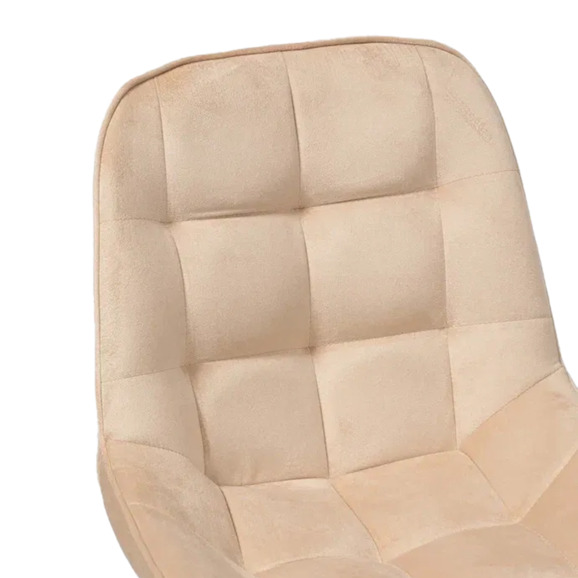 Стул Мускус, пирамида, велюр, бежевый, золотой - фото 5