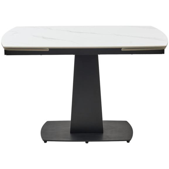 Стол BALDE 140 MATT WHITE MARBLE SOLID CERAMIC / BLACK - фото 7