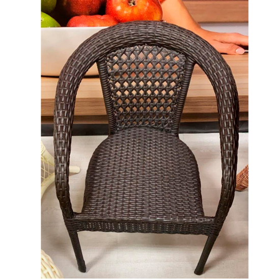 Кресло плетеное Ченнаи, коричневое - фото 2