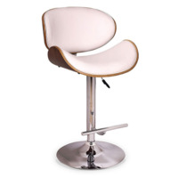 Настоящее фото товара Барный стул Бакнер белый регулируемый, произведённого компанией ChiedoCover