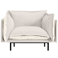 Фотография товара Кресло Barcelona, бежевый, белый от компании ChiedoCover.