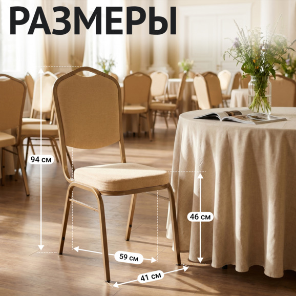 Стул Хит 20, велюр Велютто 21, каркас бронза - фото 5