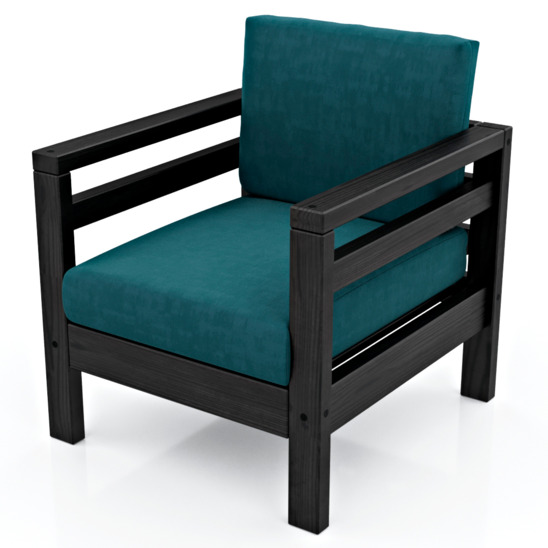 Кресло Минамино, синее - фото 3