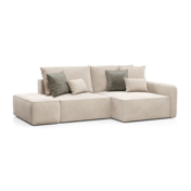 Фотография товара Диван Velurion угловой с банкеткой, светло-бежевый от компании ChiedoCover.