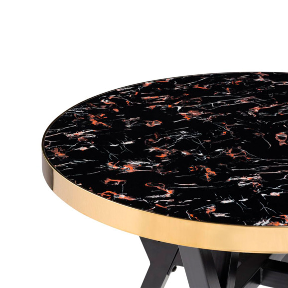 Стол Selina 80х72 black / gold - фото 3