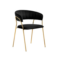 Фотография Стул на металлокаркасе Kamelia 1 black / gold от производителя ChiedoCover, картинка продукции, реальное фото товара Настоящее фото товара Стул на металлокаркасе Kamelia 1 black / gold, произведённого компанией ChiedoCover