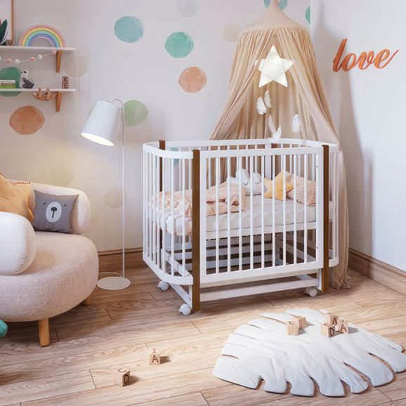 Кровать детская Polini Simple Kids 350, белый дуб-крафт - фото 7