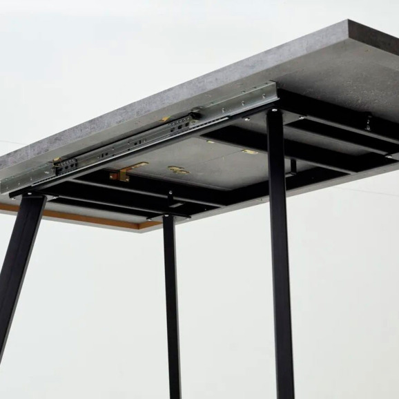 Стол Brick M 120, бетон Портленд/ черный - фото 8