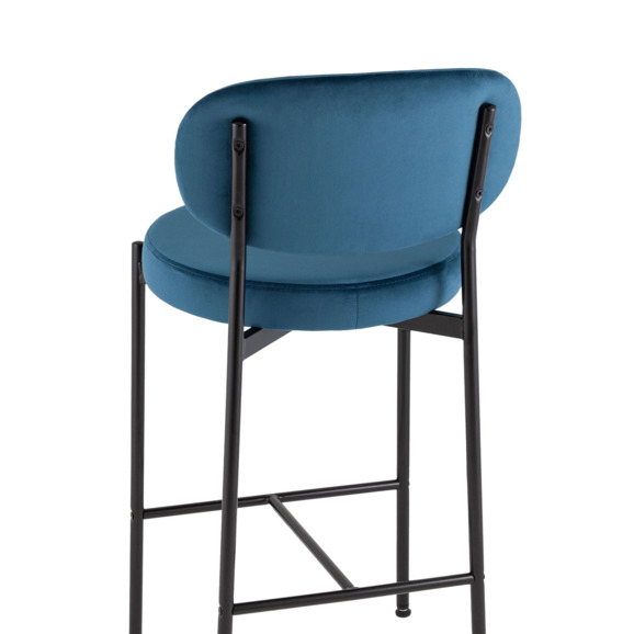 Стул полубарный Бриф ВД, велюр, синий - фото 5