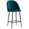 Стул полубарный Логан SN, велюр, изумрудный