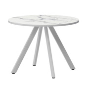 Фотография товара Стол нераздвижной Лаки мини 900мм, мрамор белый, белый муар от компании ChiedoCover.