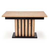 Фотография Стол обеденный Virtue, раскладной, дуб артизан, черный Фотография товара Стол обеденный Virtue, раскладной, дуб артизан, черный от компании ChiedoCover.