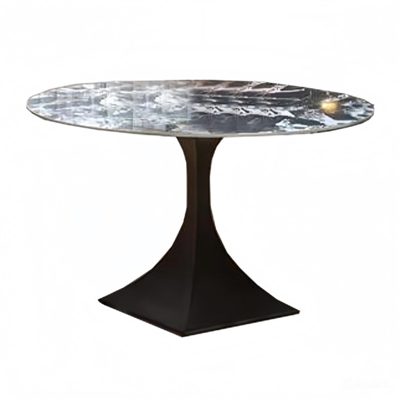Стол обеденный Sea, черный мрамор, черный - фото 1