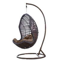 Настоящее фото товара Подвесное кресло Галле, коричневый, произведённого компанией ChiedoCover
