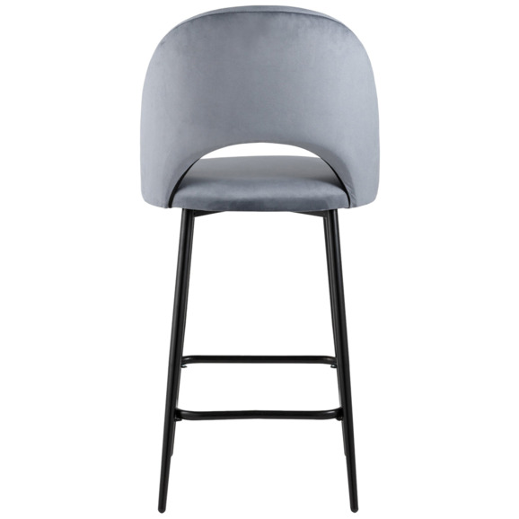Стул полубарный Меган SN, велюр, серый - фото 4
