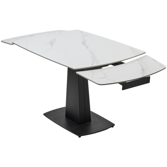 Стол BALDE 140 MATT WHITE MARBLE SOLID CERAMIC / BLACK - фото 5