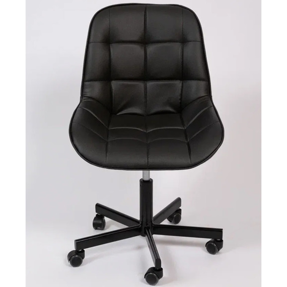 Стул Мускус, пятилучие, кожа, черный - фото 2