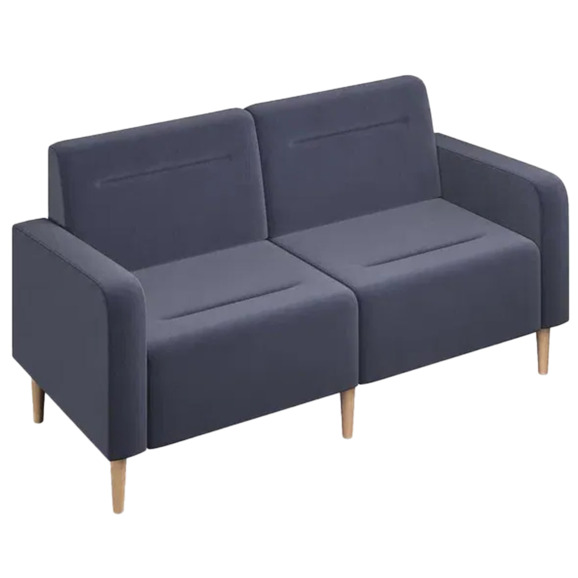 Диван Папилла, велюр, 162 см, серый - фото 1