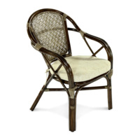 Настоящее фото товара Плетеный стул Elena, темно-коричневый, произведённого компанией ChiedoCover