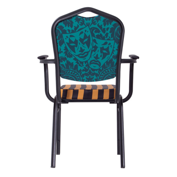 Стул Хит 25 с подлокотниками, каркас черный муар, с принтом Red Hat - фото 7